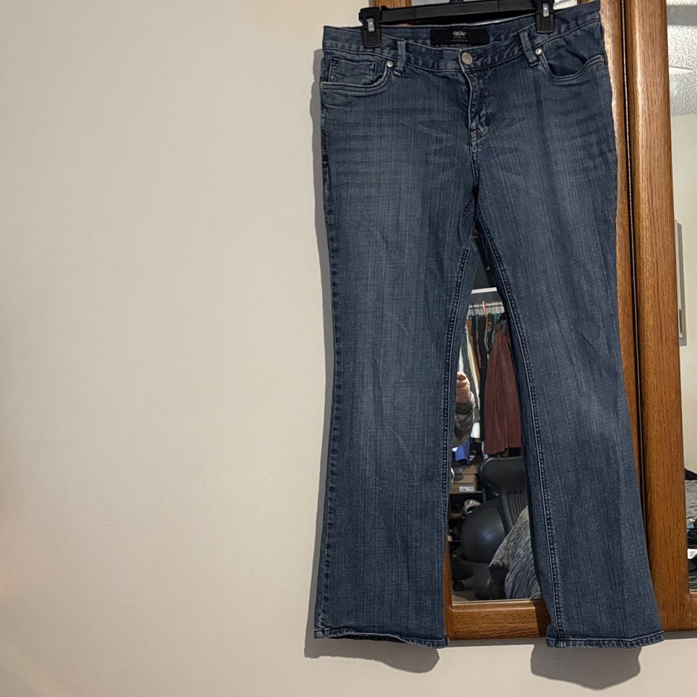 Y2K Mossimo Premium Denim Mid Rise Wide Leg Jeans Size 12 Vintage 2000s